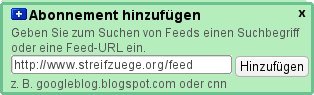 RSS-Feed abonnieren